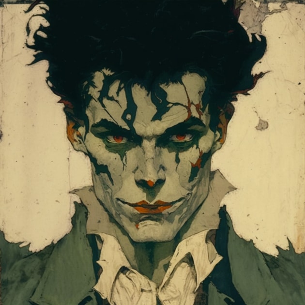 joker-art-style-of-egon-schiele