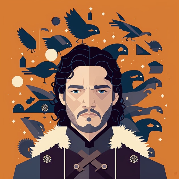 jon-snow-art-style-of-josh-agle