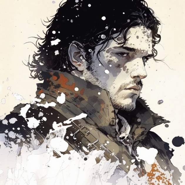 jon-snow-art-style-of-michael-kaluta