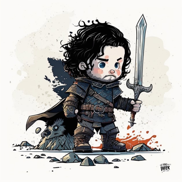 jon-snow-art-style-of-skottie-young