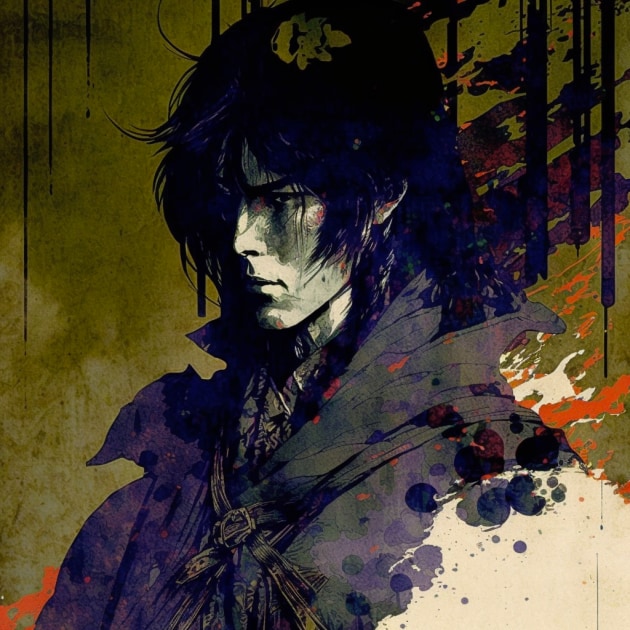 kenshin-himura-art-style-of-harry-clarke