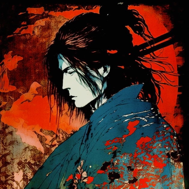 kenshin-himura-art-style-of-harry-clarke