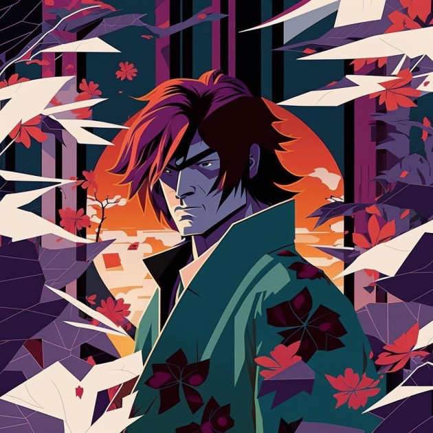 kenshin-himura-art-style-of-josh-agle