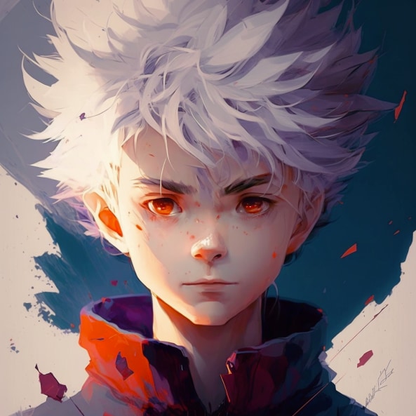 Killua Zoldyck in the Art Style of Ilya Kuvshinov