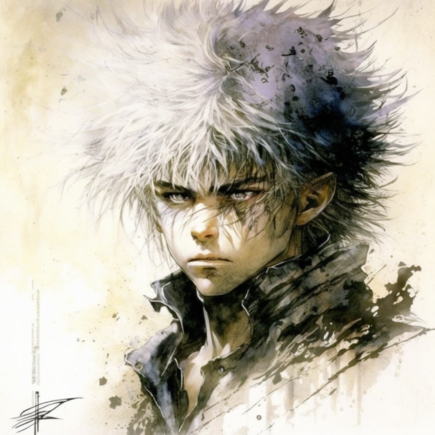 killua-zoldyck-art-style-of-luis-royo