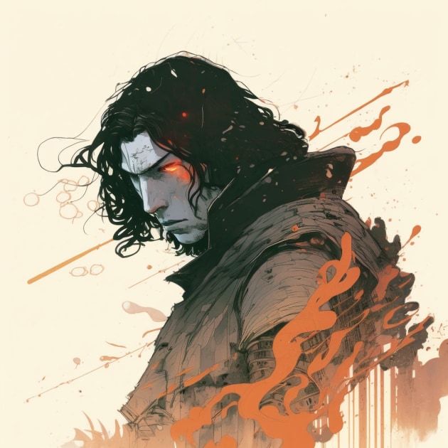 kylo-ren-art-style-of-claire-wendling