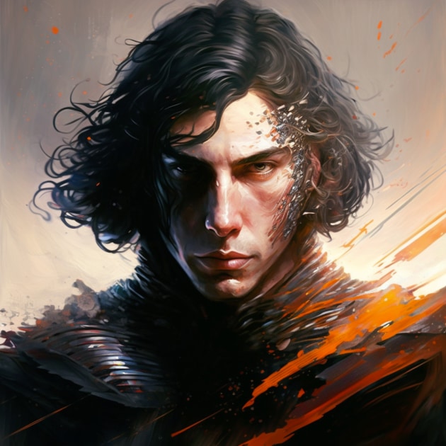 kylo-ren-art-style-of-karol-bak