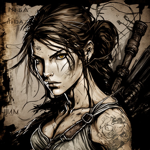 lara-croft-art-style-of-arthur-rackham