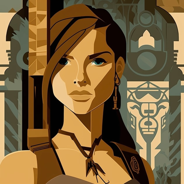 lara-croft-art-style-of-josh-agle