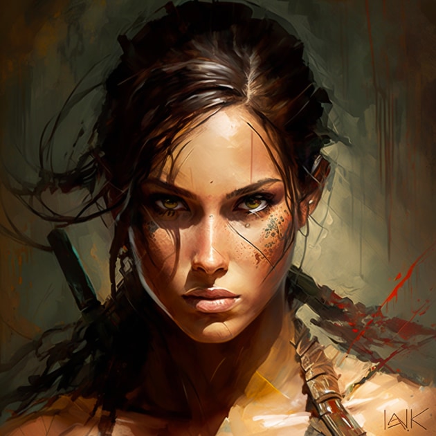 lara-croft-art-style-of-karol-bak