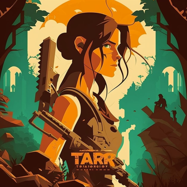 lara-croft-art-style-of-tom-whalen