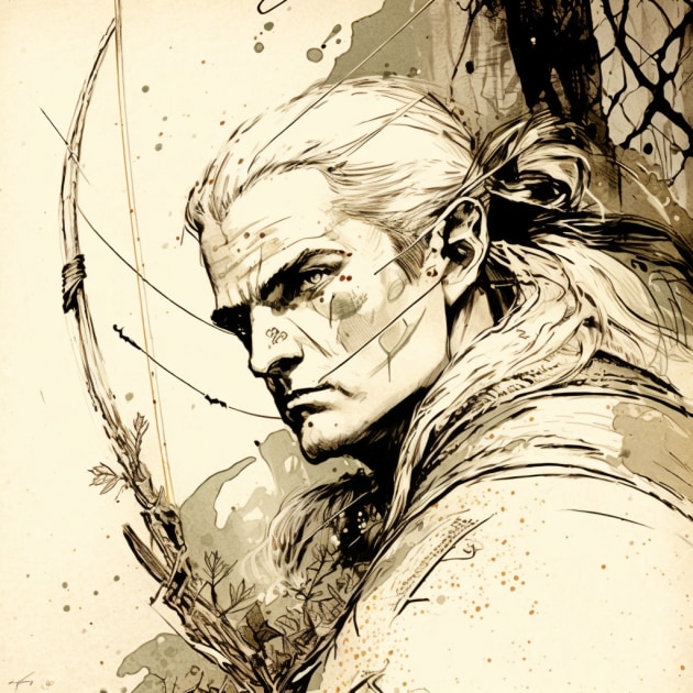 legolas-art-style-of-heinrich-kley