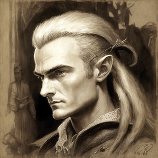 legolas-art-style-of-john-tenniel