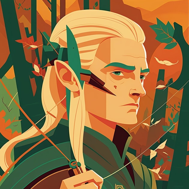 legolas-art-style-of-josh-agle