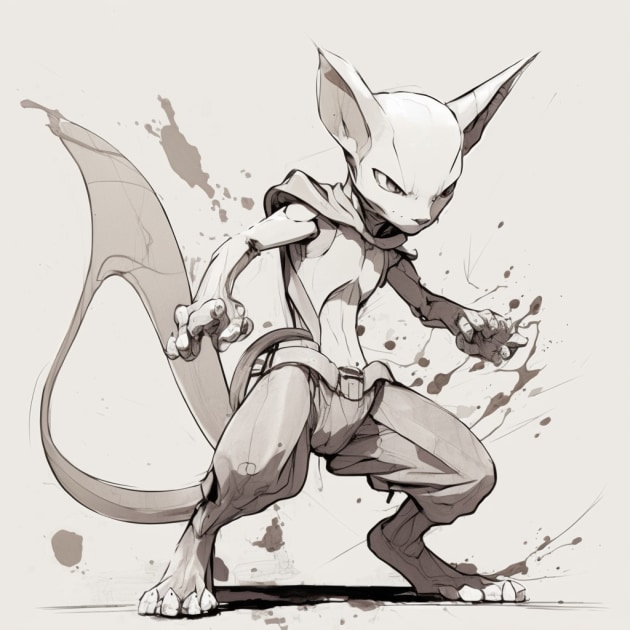 mewtwo-art-style-of-akihiko-yoshida