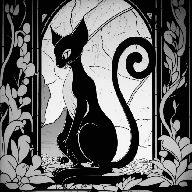 mewtwo-art-style-of-aubrey-beardsley