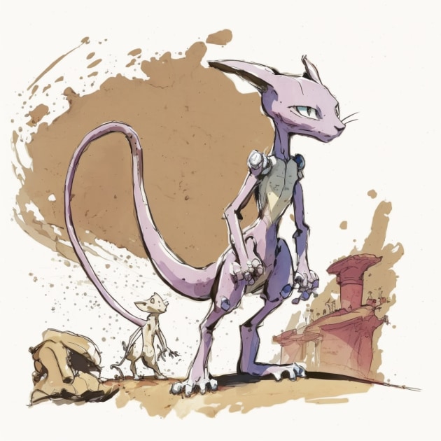 mewtwo-art-style-of-quentin-blake