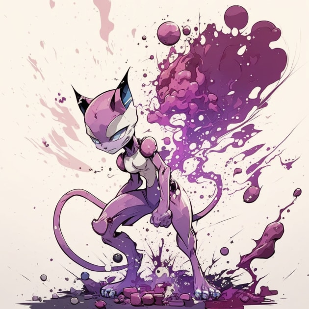 mewtwo-art-style-of-skottie-young