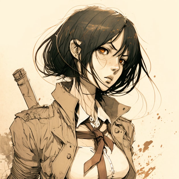 mikasa-ackerman-art-style-of-aiartes