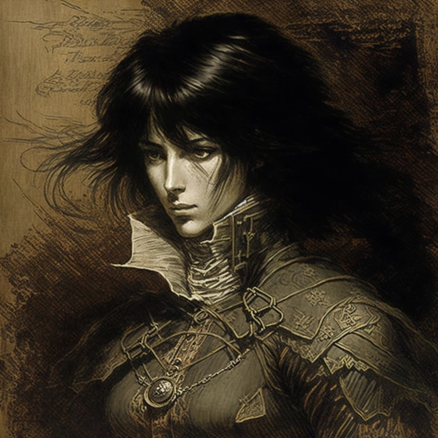 mikasa-ackerman-art-style-of-gustave-dore