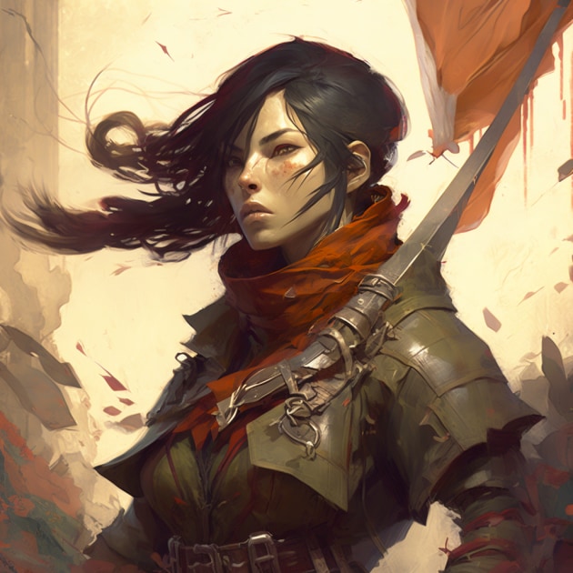 mikasa-ackerman-art-style-of-peter-mohrbacher