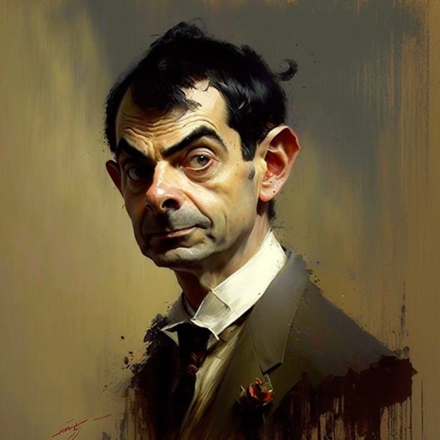 Mr. Bean in the Art Style of Anne Bachelier