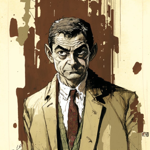 mr-bean-art-style-of-sergio-toppi