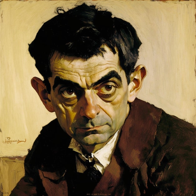 mr-bean-art-style-of-egon-schiele