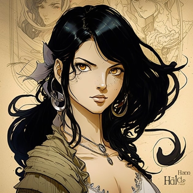 nico-robin-art-style-of-anton-pieck