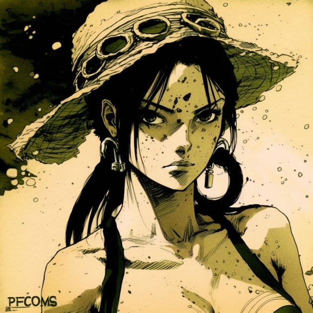 nico-robin-art-style-of-sergio-toppi