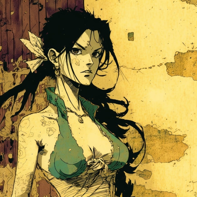 nico-robin-art-style-of-sergio-toppi