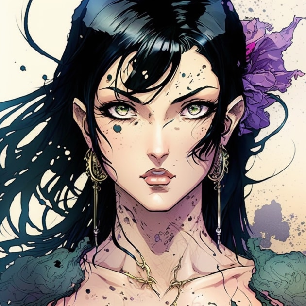 nico-robin-art-style-of-yoshitaka-amano