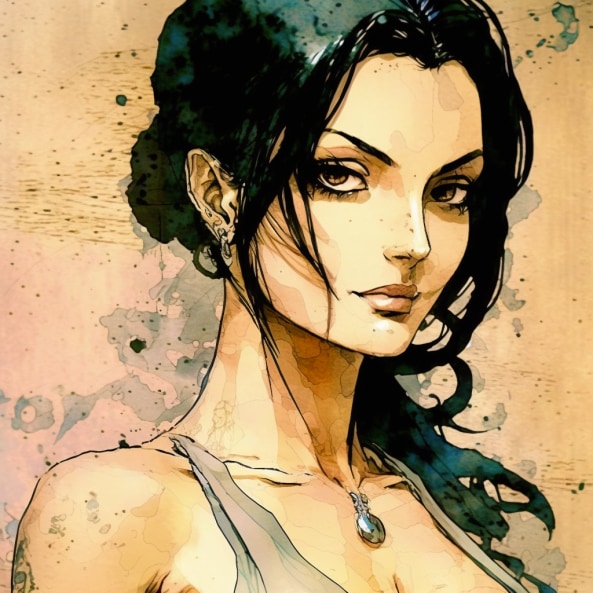 nico-robin-art-style-of-david-mack