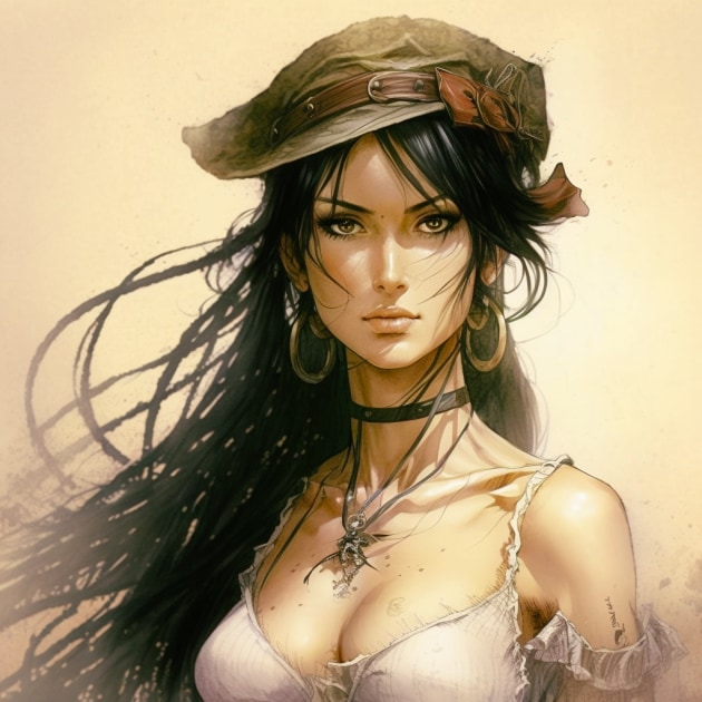 nico-robin-art-style-of-luis-royo