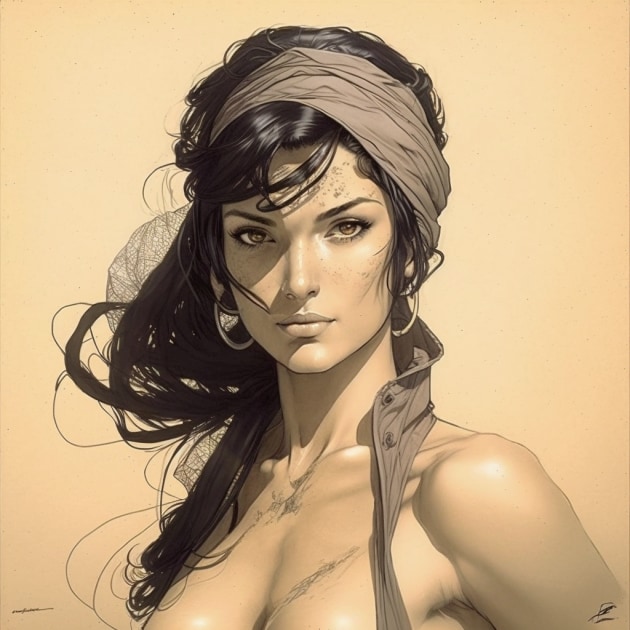 nico-robin-art-style-of-travis-charest