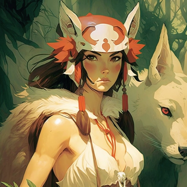 princess-mononoke-art-style-of-adam-hughes