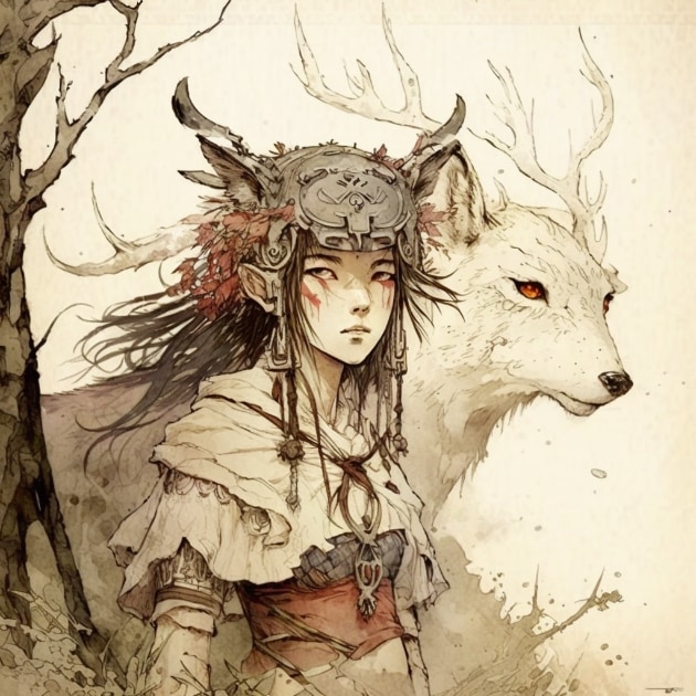 princess-mononoke-art-style-of-anton-pieck