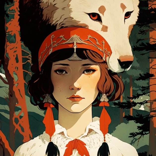 princess-mononoke-art-style-of-coles-phillips