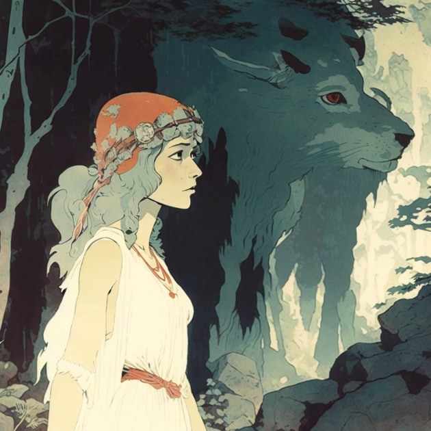 princess-mononoke-art-style-of-dorothy-lathrop