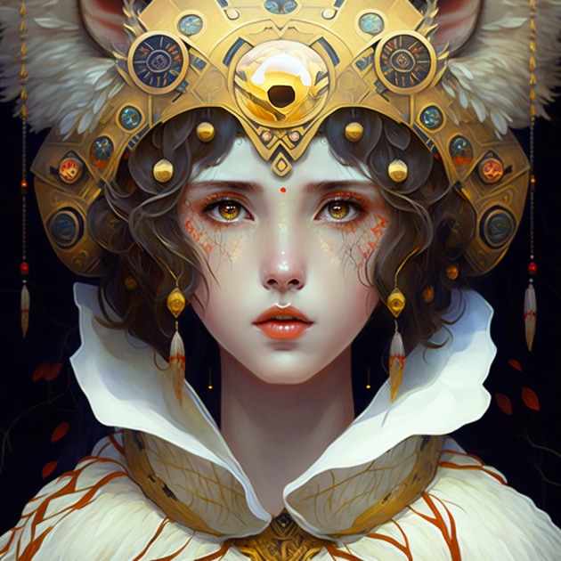 princess-mononoke-art-style-of-gustav-klimt