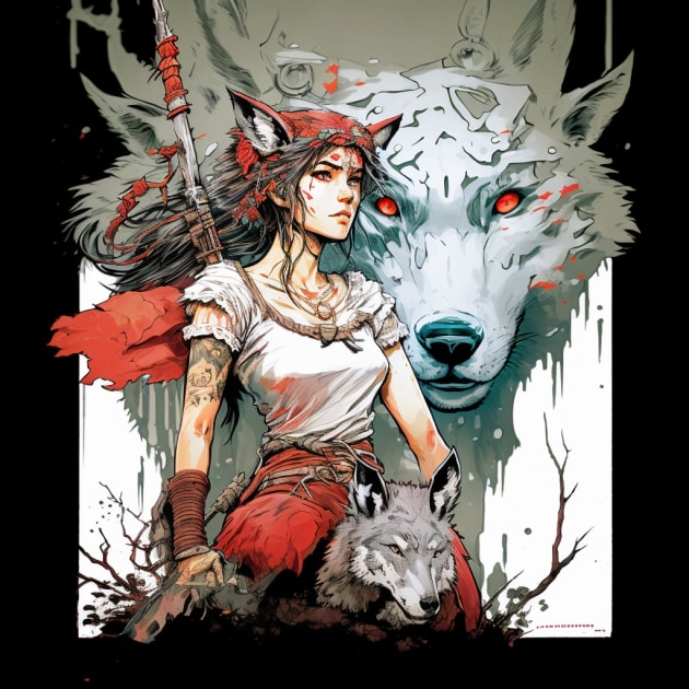 princess-mononoke-art-style-of-hirohiko-araki