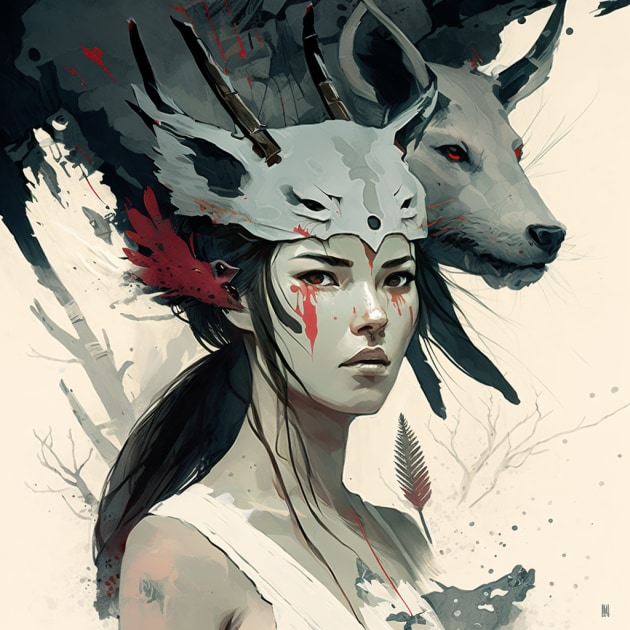 princess-mononoke-art-style-of-joao-ruas