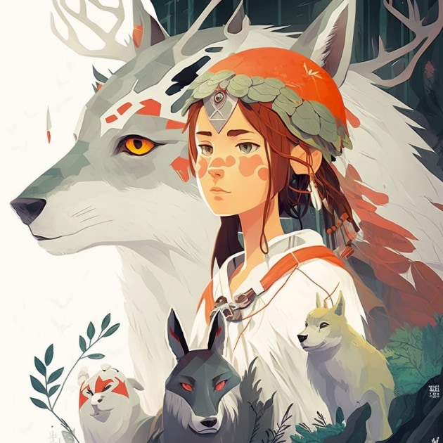 princess-mononoke-art-style-of-joey-chou