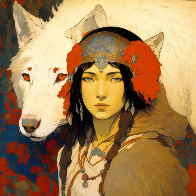 princess-mononoke-art-style-of-leon-bakst