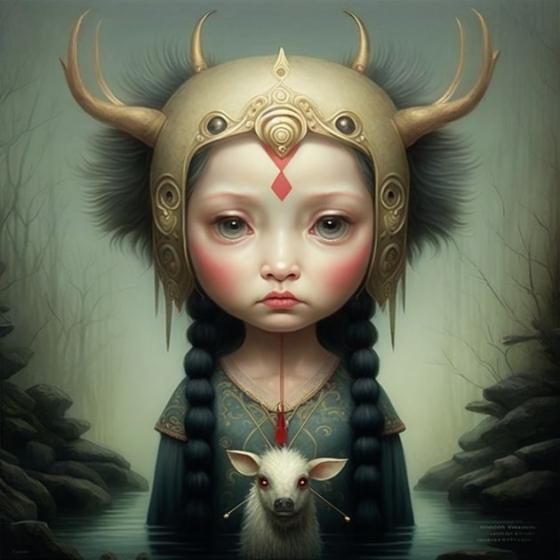 princess-mononoke-art-style-of-mark-ryden