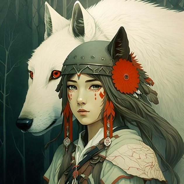 princess-mononoke-art-style-of-ohara-koson