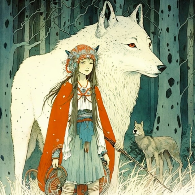 princess-mononoke-art-style-of-randolph-caldecott