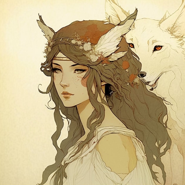 princess-mononoke-art-style-of-raphael-kirchner