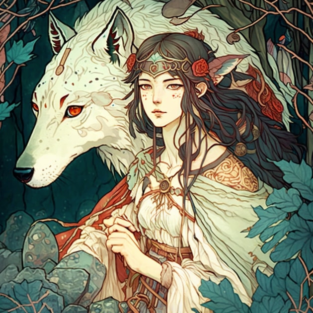 princess-mononoke-art-style-of-rebecca-guay