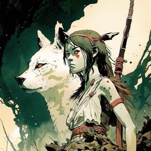 princess-mononoke-art-style-of-sergio-toppi